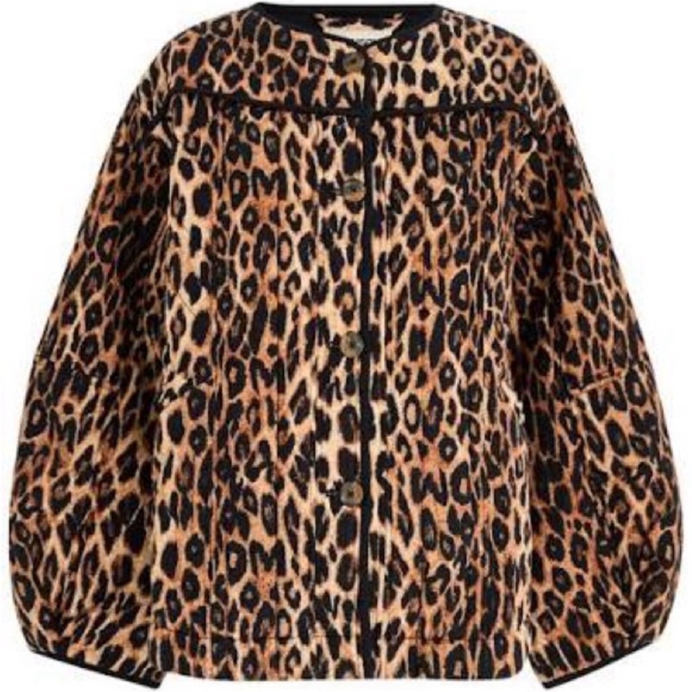 Damson Madder Macy Quilted Leopard Jacket